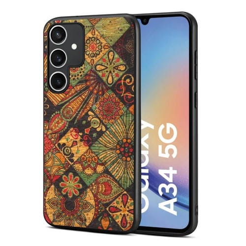 Funda para Teléfono Samsung Galaxy A34 5G TPU Four Seasons Flower Language Series (Amarillo Otoño)