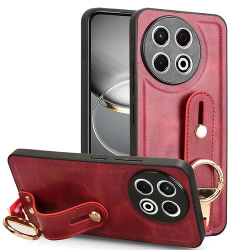 Funda de Cuero con Correa para El Cuello para Tecno Spark 30 Pro 4G (Rojo)