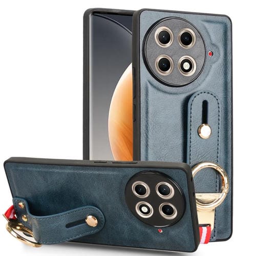 Funda de Cuero con Correa para la Muñeca Tecno Camon 30S/30S Pro (Azul)