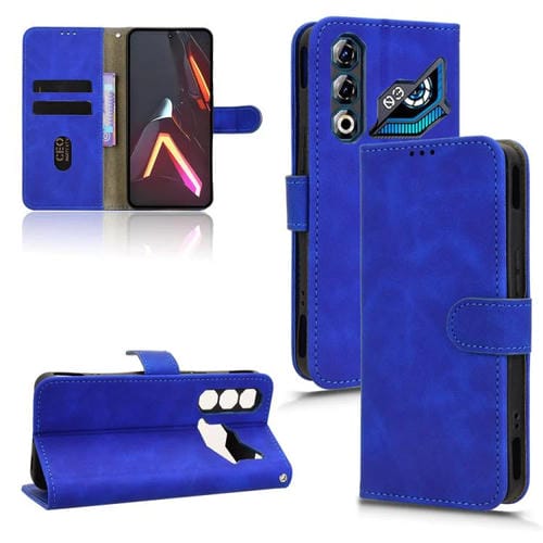 Funda de cuero con tapa magnética para ZTE Nubia Neo 3 GT 5G (azul)