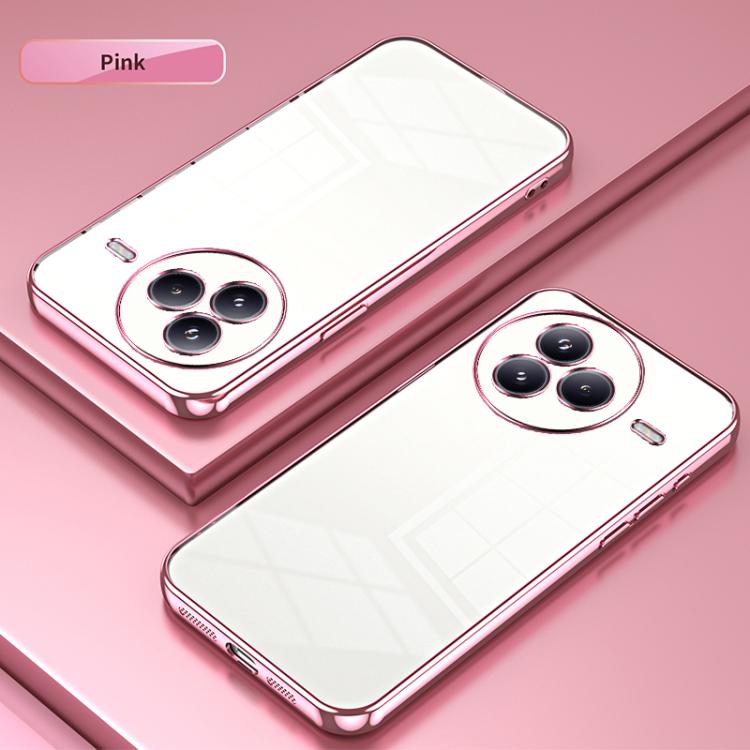 Funda transparente con orificios finos para Xiaomi Civi 5 Pro (rosa)