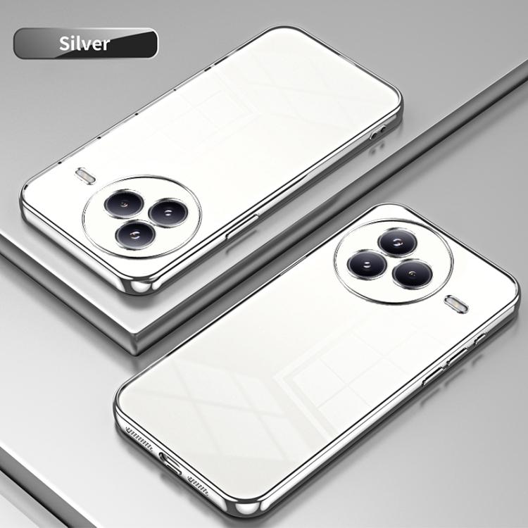 Funda transparente con orificios finos para Xiaomi Civi 5 Pro (plateada)