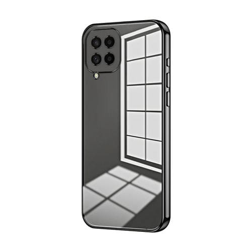 Funda para Teléfono Samsung Galaxy M53 5G con Orificio Fino y Revestimiento Transparente (Negro)