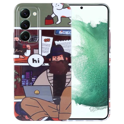 Funda para Teléfono Samsung Galaxy S22 + 5G PC con Orificio Preciso y Patrón Pintado (Tío de Vacaciones)