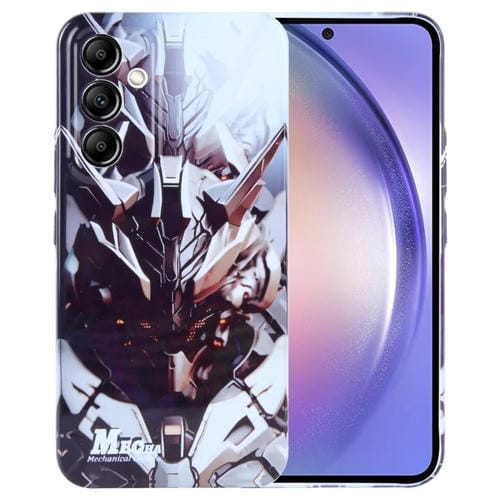 Funda para Teléfono Samsung Galaxy A54 5G con Orificio Preciso PC Patrón Pintado (Robot Dorado)