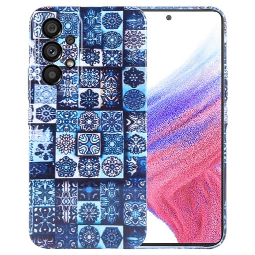 Funda para Teléfono Samsung Galaxy A53 5G con Orificio Preciso para PC con Patrón Pintado (Cuadros Verdes)