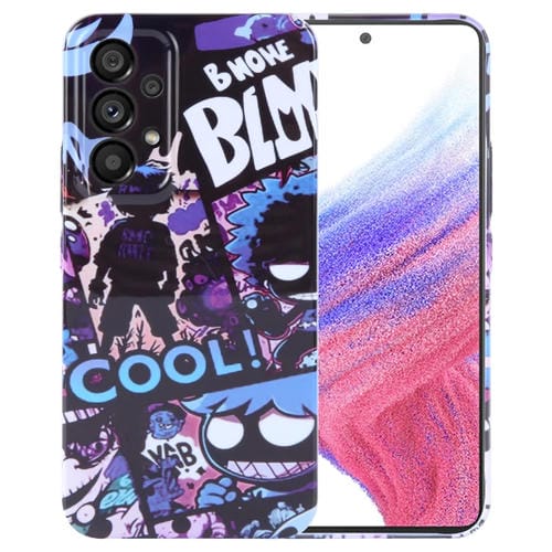 Funda para Teléfono Samsung Galaxy A53 5G con Orificio Preciso PC Patrón Pintado (Cómics Morados)
