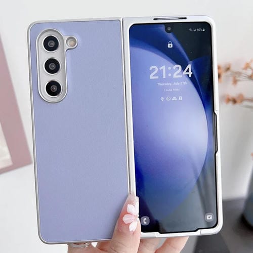 Funda para Teléfono Samsung Galaxy Z Fold4 5G Charol Metal (Púrpura)
