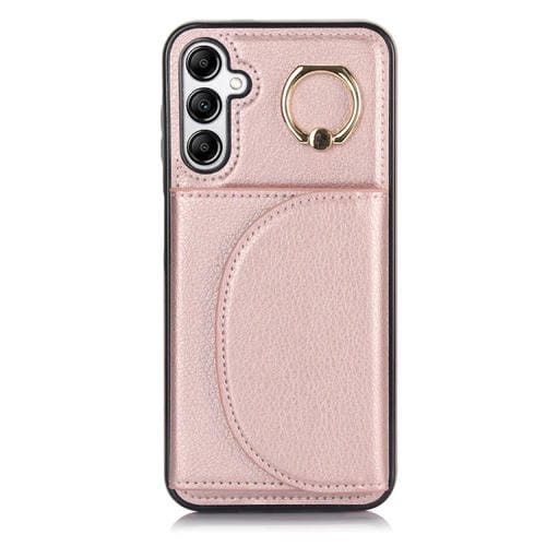 Estuche para Teléfono Samsung Galaxy A14 4G / 5G Ym007 con Soporte para Anillo y Tarjeta (Oro Rosa)