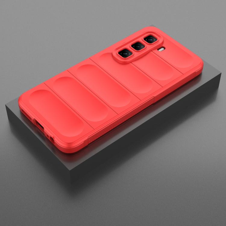 Funda TPU y Franela con Protección Mágica Global para Infinix Hot 50 Pro 4G (Roja)