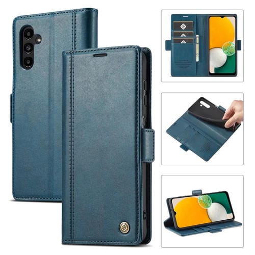 Funda para Teléfono Samsung Galaxy A15 4G / 5G Lc.Imeeke Cuero con Ranuras para Tarjetas (Azul)