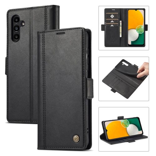 Funda para Samsung Galaxy A55 5G Lc.Imeeke Cuero con Ranuras para Tarjetas (Negro)