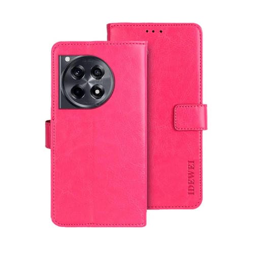 Funda de Cuero Crazy Horse para OnePlus 12R (Roja)