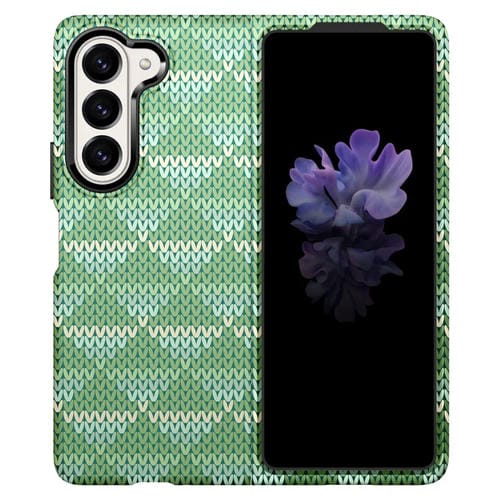 Funda Plegable Samsung Galaxy Z Fold5 Pegatina de Agua PC (Verde Claro)