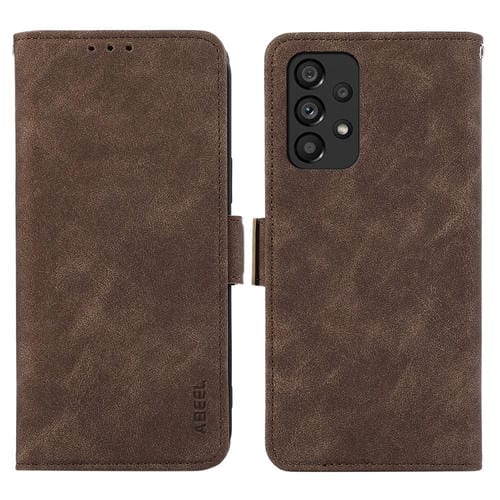 Estuche para teléfono Abeel Samsung Galaxy A23 5G 4G Cuero Rfid Magnético Esmerilado (Marrón)