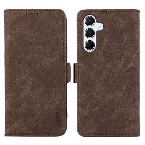 Estuche para Teléfono Samsung Galaxy A34 5G Abeel Cuero Rfid Magnético Esmerilado (Marrón)