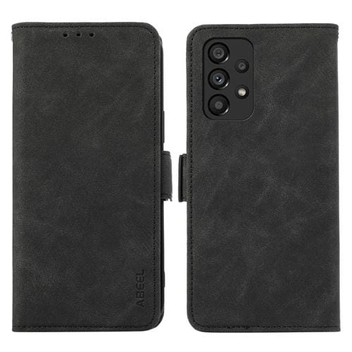 Estuche para Teléfono Abeel Samsung Galaxy A52 5G 4G Cuero Rfid Magnético Esmerilado (Negro)