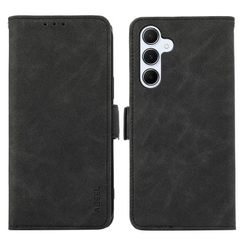 Estuche de Cuero Abeel para Samsung Galaxy A55 5G Magnético Rfid Esmerilado (Negro)