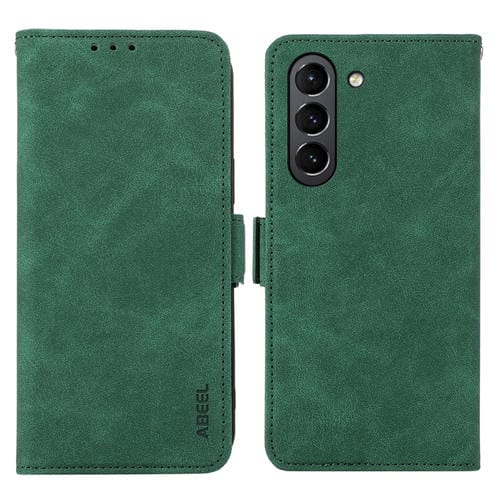 Estuche para Teléfono Samsung Galaxy S21 FE 5G Abeel Cuero Rfid Magnético Esmerilado (Verde)
