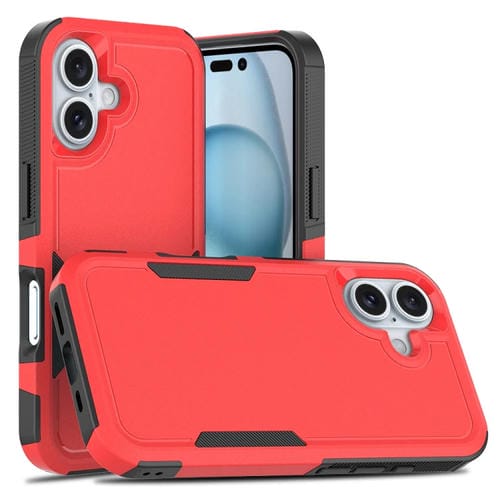 Funda para iPhone 16 PC + TPU 2 en 1 Protección (Roja)