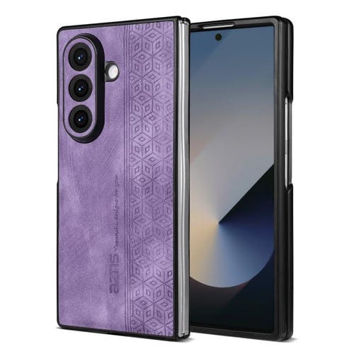 Funda AZNS con relieve 3D para Samsung Galaxy Z Fold7 5G (morada)