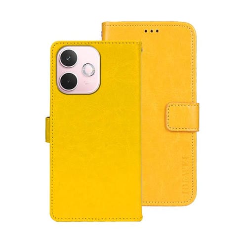 Funda de Cuero con Textura Crazy Horse para Oppo A5 Pro 5G Global Idewei (Amarilla)