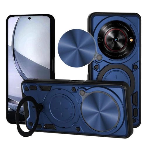 Funda magnética deslizante con textura de CD para ZTE Nubia Focus/Blade A75 5G (azul)