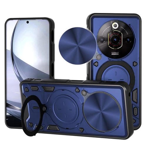 Funda magnética deslizante con textura de CD para ZTE Nubia Focus Pro (azul)