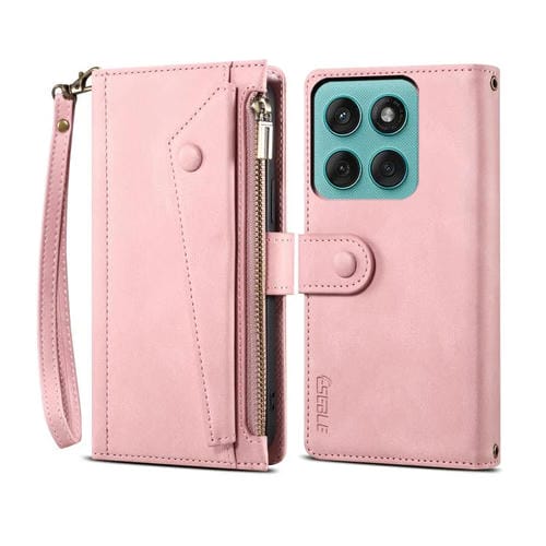 Funda de cuero retro ESEBLE con tecnología RFID para Motorola Edge 60 (oro rosa)