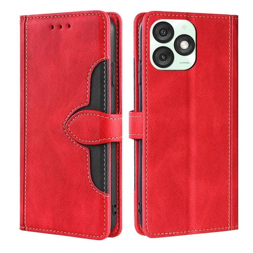Funda de Cuero con Hebilla Magnética para Itel A50 4G (Rojo) con Tacto Agradable