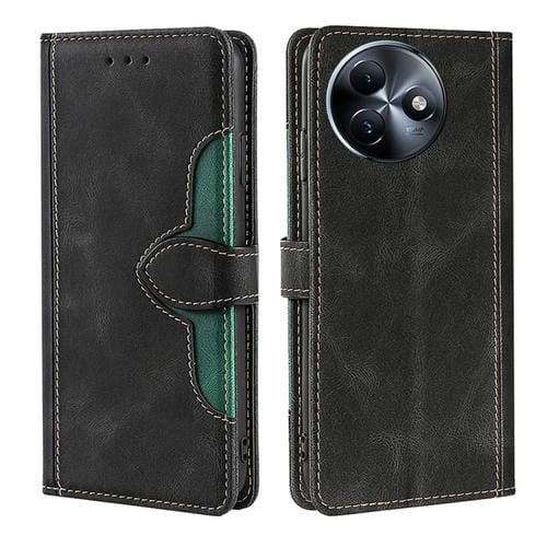 Funda de Cuero con Hebilla Magnética para Teléfono Itel S24 4G (Negra)