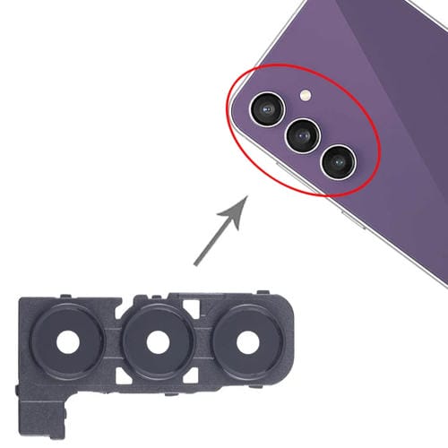 Copertura della lente della fotocamera posteriore Samsung Galaxy A25 SM-A256B (10 pezzi) (Nero)