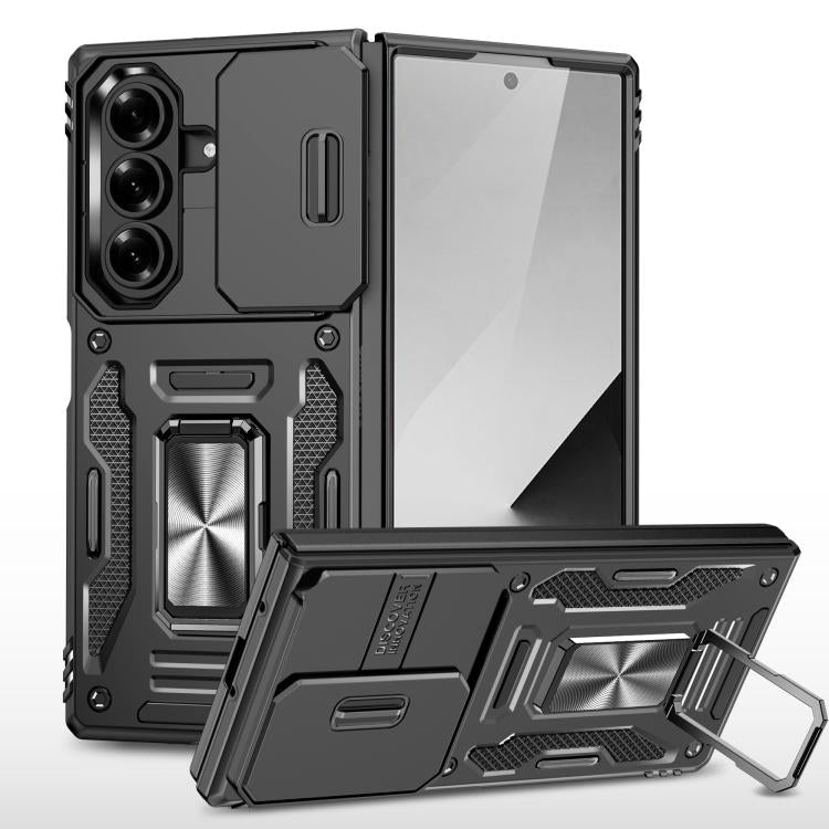 Funda protectora de PC y TPU para Samsung Galaxy Z Fold7 5G (negro)