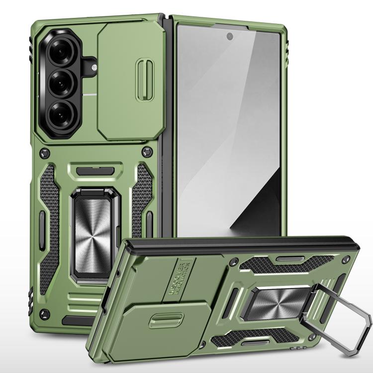 Funda protectora de PC y TPU para Samsung Galaxy Z Fold7 5G (verde oliva)