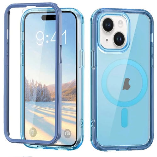 Funda para iPhone 15 2 en 1 Magnética PC + TPU (Azul) - MOVILSTORE