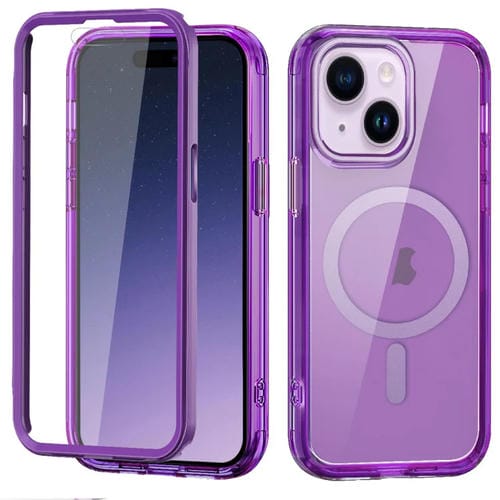 Funda para iPhone 15 2 en 1 Magnética Colorida PC + TPU (Púrpura Oscuro) - MOVILSTORE