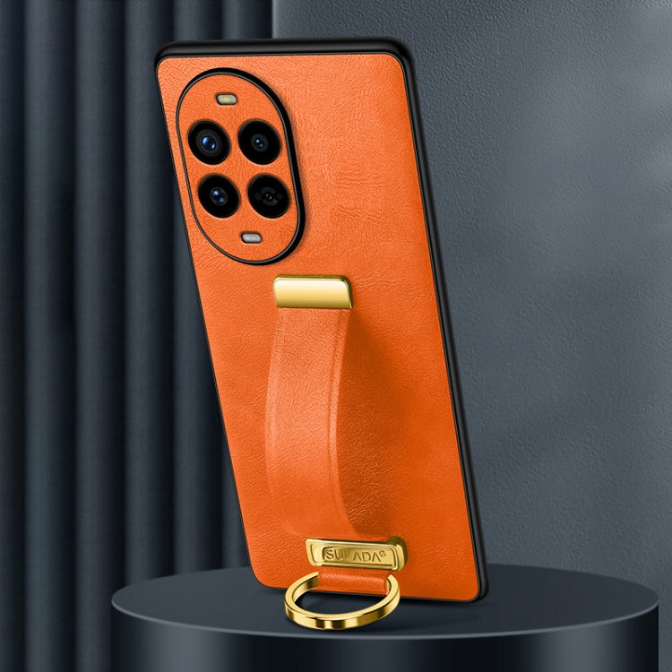 Funda para TelĂ©fono Huawei Nova 13 Pro Cuero HĂbrido Sulada a Prueba de Golpes (Naranja)