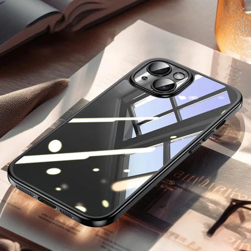 Funda para Teléfono iPhone 15 Sulada Galvanoplastia Frosted PC + TPU a Prueba de Golpes (Negro) - MOVILSTORE