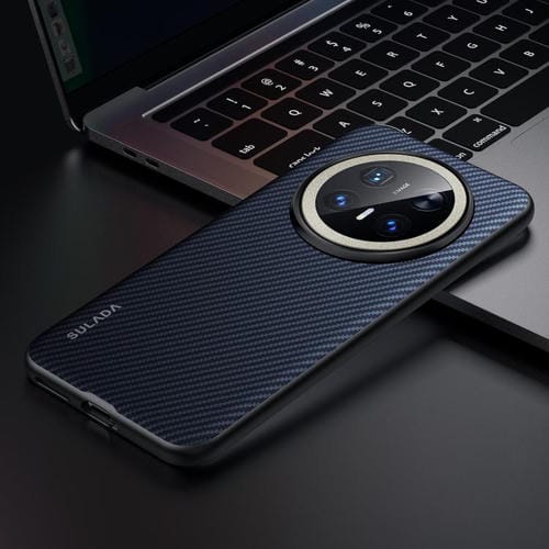 Funda para Teléfono Sulada 600D Kevlar Texture PC a Prueba de Golpes para Huawei Mate 70 Pro / Mate 70 Pro+ (Azul)