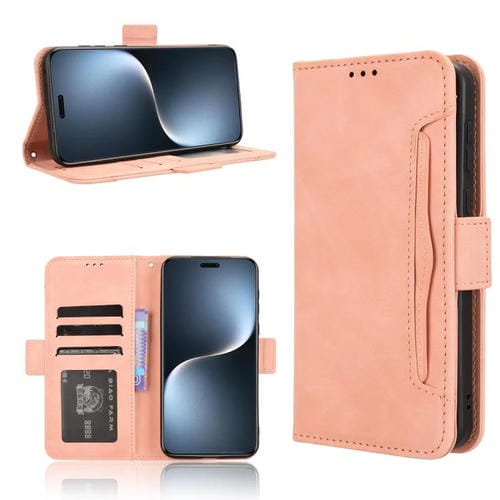 Funda de Piel Textura Becerro con Ranuras para Tarjetas para Honor Magic7 Pro (Rosa)