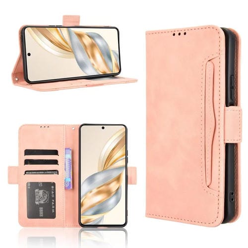 Funda de Piel Textura Becerro con Ranuras para Tarjetas para Honor X60 5G/X9C (Rosa)