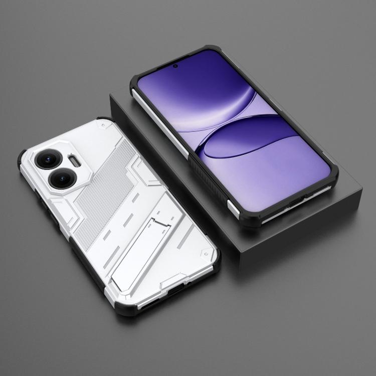 Funda 2 en 1 de PC + TPU con soporte para Redmi Turbo 4 Pro Punk Armor (blanca)