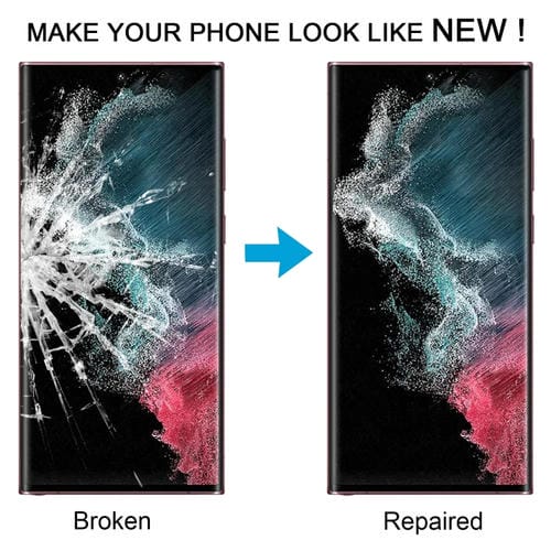 Obiettivo in vetro esterno Samsung Galaxy S22 Ultra con adesivo OCA - (10 pezzi)