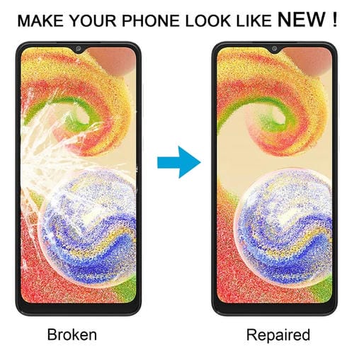 Obiettivo in vetro Schermo frontale Samsung Galaxy A04 SM-A045F con adesivo OCA (10 pezzi)