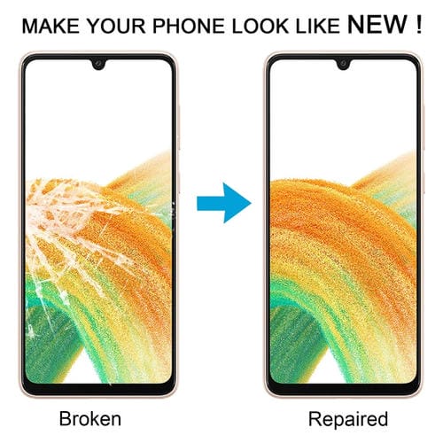 Obiettivo in vetro esterno Samsung Galaxy A33 5G SM-A336B con adesivo OCA