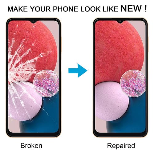 Obiettivo in vetro Samsung Galaxy A13 4G SM-A135F con adesivo OCA (10 pezzi)