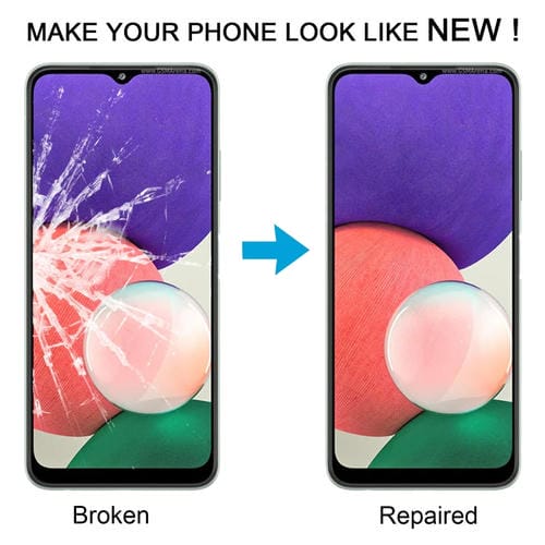 Lente de Vidrio Samsung Galaxy A22 5G SM-A226B Pantalla Frontal con Adhesivo OCA (10 Piezas)