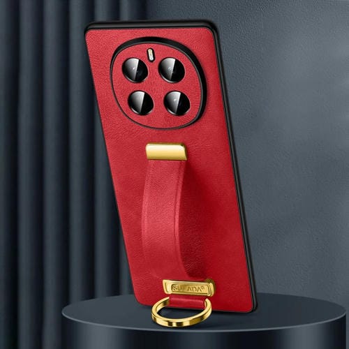 Funda para Teléfono Sulada Cuero Híbrido para Honor Magic7 (Rojo) Tacto Suave y Antigolpes