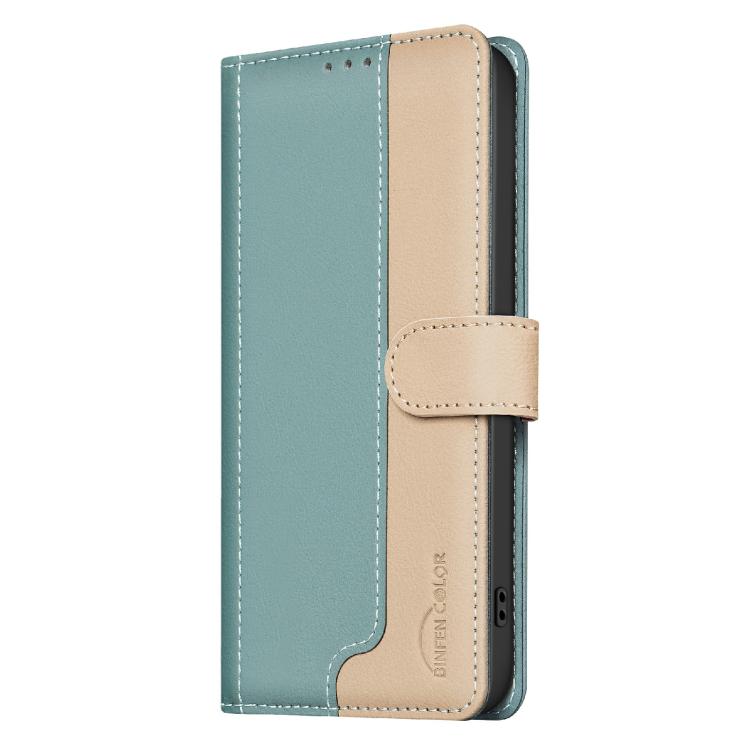 Funda de cuero antirrobo RFID a juego para Infinix Smart 10 4G (verde)