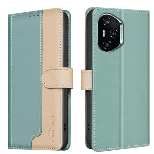 Funda de Cuero Antirrobo RFID para Honor 300 Pro y 300 Ultra (Verde)